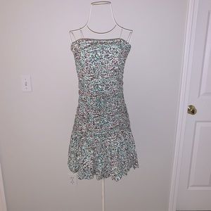 Strapless Print Dress